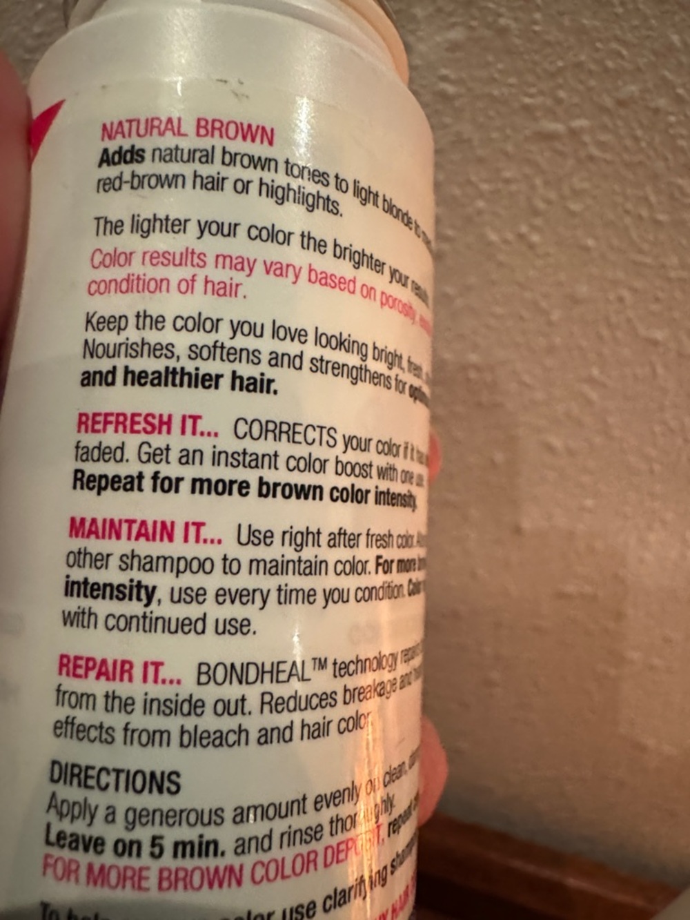 No Fade Fresh Refresh & Maintain Colored Hair Natural Brown Shampoo & Conditoner - Picture 6 of 7